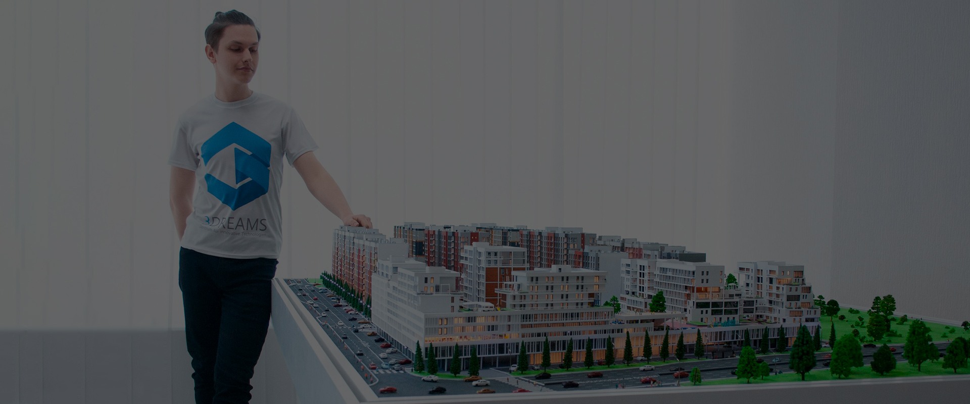 архитектурный макет жилого комплекса